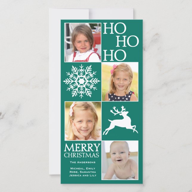 Trendy Christmas Photo Card (Front)