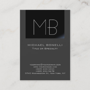 Trendy chubby modern grey background business card