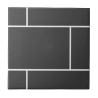 Trendy Classic Black Subway Ceramic Tile