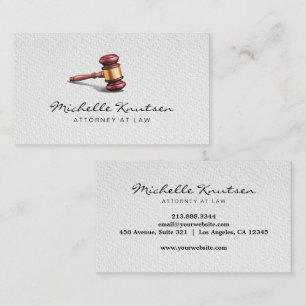 Trendy Classic Professional Lawyer Attorney at Law Business Card