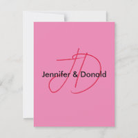 Trendy classical script monogram name