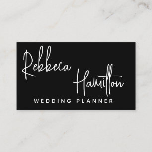 Trendy Classy elegant simple wedding planner Business Card