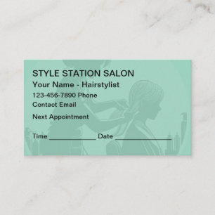 Trendy Classy Hairstylist Salon Business Cards