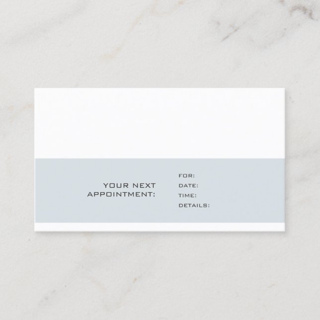 Trendy Clean Elegant Appointment Reminder Plain (Front)