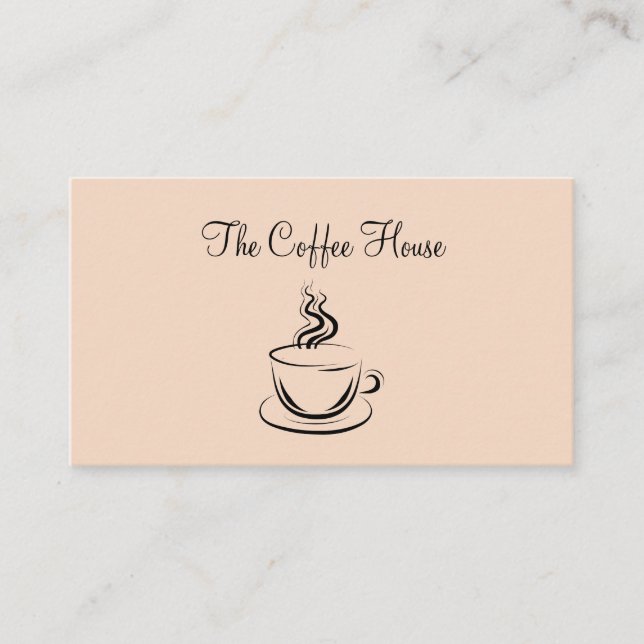 Trendy Coffee Shop Business Card (Front)