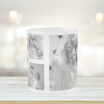 Trendy Collage Family Photo Black & White Initial<br><div class="desc">Introducing our Trendy Collage Five Family Photo Black & White with Initial in Centre . This personalised and stylish collage is the perfect way to showcase your family's cherished memories in a modern and elegant way. Featuring a sleek black and white colour scheme, this collage allows you to highlight four...</div>