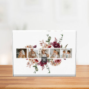 Trendy Collage Family Photo Colourful Flowers Gift