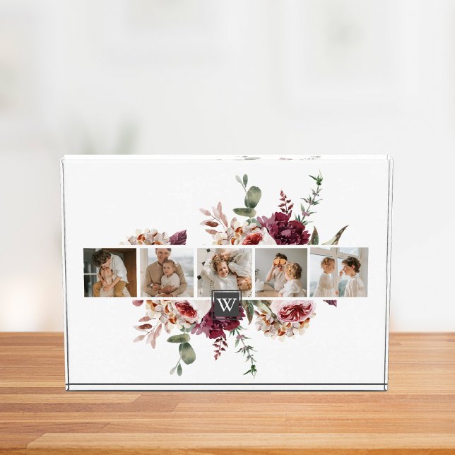 Trendy Collage Family Photo Colourful Flowers Gift (Creator Uploaded)
