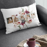 Trendy Collage Family Photo Colourful Flowers Gift Lumbar Cushion<br><div class="desc">Trendy Collage Family Photo Colourful Flowers Gift</div>