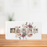 Trendy Collage Family Photo Colourful Flowers Gift Wooden Box Sign<br><div class="desc">Trendy Collage Family Photo Colourful Flowers Gift</div>