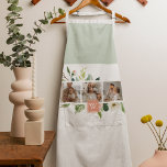 Trendy Collage Family Photo With Flowers Gift Apron<br><div class="desc">Capture beautiful memories with our Trendy Collage Family Photo with Flowers collection on Zazzle. This unique and personalised gift is perfect for showcasing your cherished family moments while incorporating the elegance of flowers and the personal touch of initials. Our collage design allows you to feature multiple family photos in a...</div>