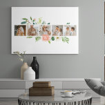 Trendy Collage Family Photo With Flowers Gift Canvas Print<br><div class="desc">Capture beautiful memories with our Trendy Collage Family Photo with Flowers collection on Zazzle. This unique and personalised gift is perfect for showcasing your cherished family moments while incorporating the elegance of flowers and the personal touch of initials. Our collage design allows you to feature multiple family photos in a...</div>