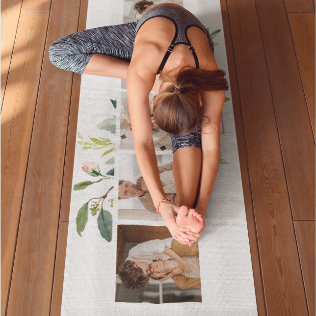 Trendy Collage Family Photo With Flowers Gift Yoga Mat (Creator Uploaded)