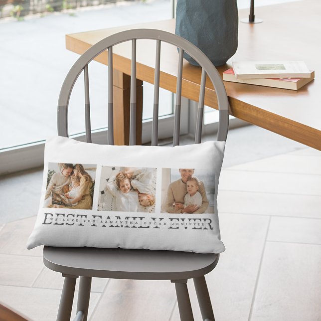 Trendy Collage Photo & Best Family Ever Best Gift Lumbar Cushion (Creator Uploaded)