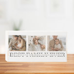 Trendy Collage Photo & Best Family Ever Best Gift Wooden Box Sign<br><div class="desc">Introducing the Trendy Collage Photo & Best Family Ever Text Gift! This unique and personalised gift combines the beauty of a collage photo with a heartfelt message to celebrate your family and create a lasting memory. The collage photo features a collection of your most cherished family moments, beautifully arranged in...</div>