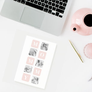 Trendy Collage Photo & Pastel Pink Best Mummy Gift Post-it Notes