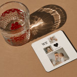 Trendy Collage Photo & We Love You Daddy Gift Square Paper Coaster<br><div class="desc">Show your dad how much you care with this heartfelt "We Love You Daddy" gift. The gift can come in many forms, such as a personalised mug, a photo frame, or even a t-shirt. The message "We Love You Daddy" is a simple yet powerful way to express your love and...</div>