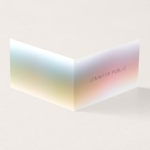 Trendy Colorful Elegant Modern Simple Professional Business Card