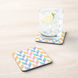 Trendy Colorful Geometric Shapes – Modern Style Coaster