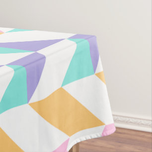 Trendy Colorful Geometric Shapes – Modern Style   Tablecloth