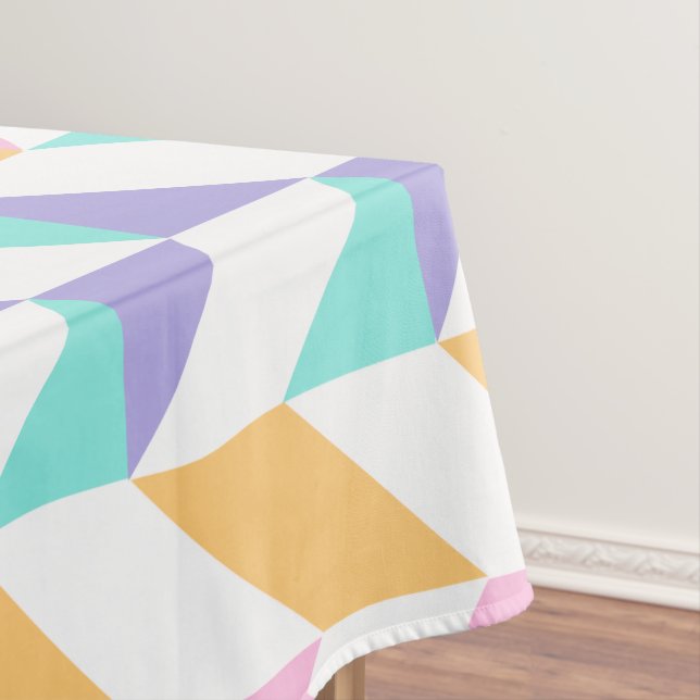 Trendy Colorful Geometric Shapes – Modern Style   Tablecloth (In Situ)