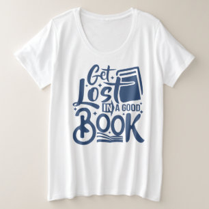 Trendy colors navy blue and white Get lost in a Plus Size T-Shirt