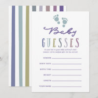 Trendy colorways Boy Baby Shower Baby Guesses