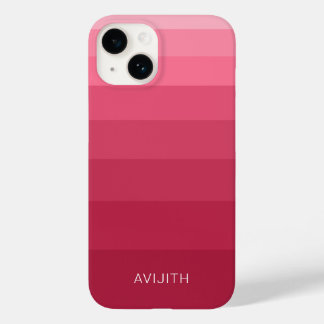 Trendy Colour Blocks Magenta Pink customisable sig Case-Mate iPhone 14 Case