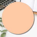 Trendy Colour Peach Fuzz Solid Colour | Elegant Classic Round Sticker<br><div class="desc">Trendy Colour Peach Fuzz Solid Colour | Classic | Elegant | Trendy | Stylish | Gift</div>
