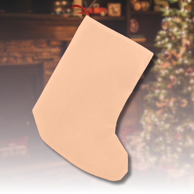 Trendy Colour Peach Fuzz Solid Colour | Elegant Small Christmas Stocking (Creator Uploaded)