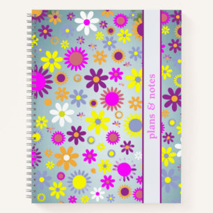 Trendy coloured floral Notebooks
