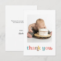 Trendy Colourful 1st birthday Custom photo