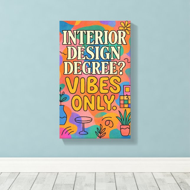Trendy Colourful Art Canvas for Creative Spaces Print (Insitu(Wood Floor))