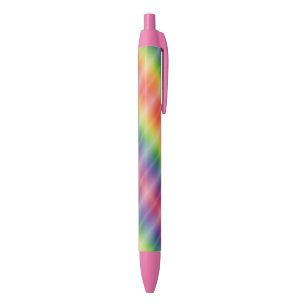 Trendy Colourful Blue Purple Green Pink Red Yellow Blue Ink Pen