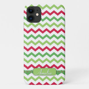 Trendy Colourful Christmas Chevron Pattern Case-Mate iPhone Case