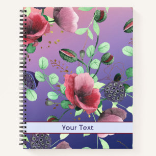 Trendy Colourful Floral Notebook