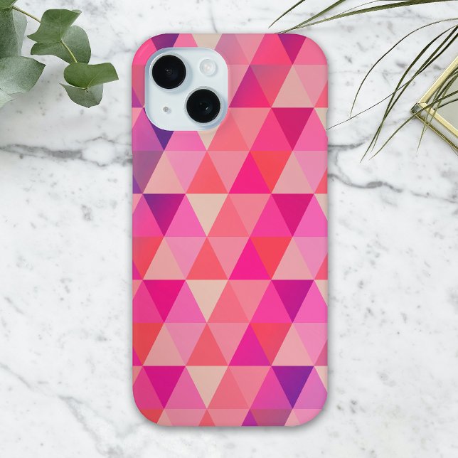Trendy Colourful Geometric Triangles Pattern  Case-Mate iPhone Case (Creator Uploaded)