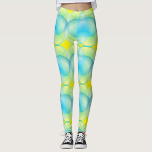 Trendy Colourful Gradient Soap Bubbles Pattern Leg Leggings