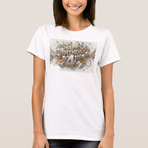 Trendy Colourful HAPPY BIRTHDAY 4TH Quote Shirt