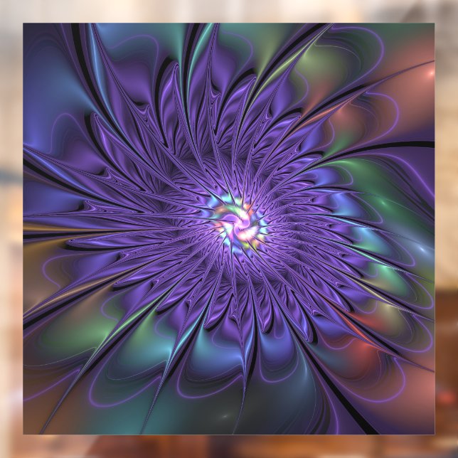 Trendy Colourful Modern Abstract Fractal Flower (Sheet 2)