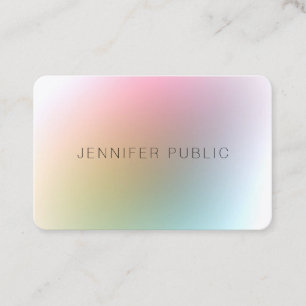Trendy Colourful Modern Elegant Minimalist Design Business Card