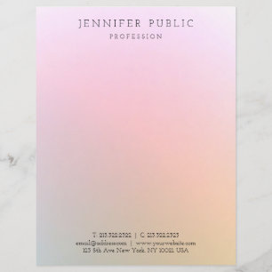 Trendy Colourful Modern Professional Template Custom Letterhead