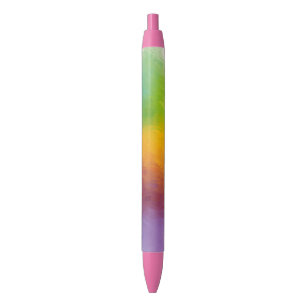 Trendy Colourful Rainbow Colours Template Modern Black Ink Pen
