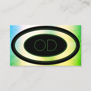 Trendy Colourful Teal Ombre Custom Monogrammed Coo Business Card