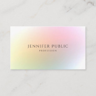 Trendy Colourful Template Modern Elegant Design Business Card