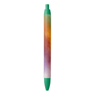 Trendy Colourful Template Modern Rainbow Colours Blue Ink Pen