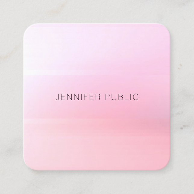 Trendy Colourful Template Professional Elegant Square Business Card (Front)