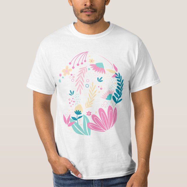 Trendy Colourful Wildflowers Gift  T-Shirt (Front)