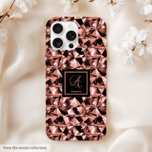 Trendy Colours iPhone 14 Case Rose Gold and Black