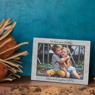 Trendy Concrete Personalised Name Photo Plaque